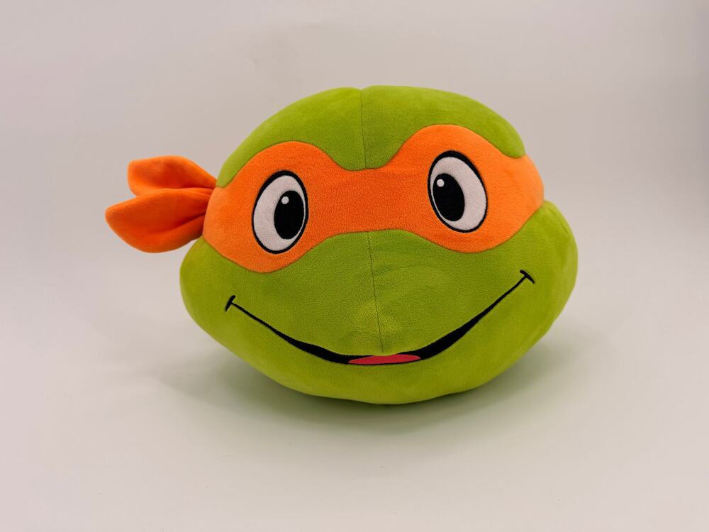 TMNT Michelangelo Head Mega Plush Club Mocchi Mocchi TOMY 16” Nickelodeon NWT